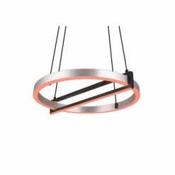 Suspension Trio Thompson LED Aluminium brossé, 1 lumière, Télécommandes, Changeur de couleurs