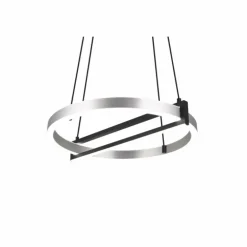 Suspension Trio Thompson LED Aluminium brossé, 1 lumière, Télécommandes, Changeur de couleurs
