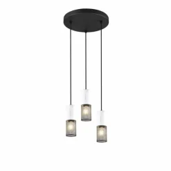 Luminaires Trio Suspensions|Suspension Trio TOSH Noir, 3 lumières