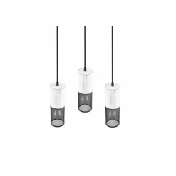 Luminaires Trio Suspensions|Suspension Trio TOSH Noir, 3 lumières