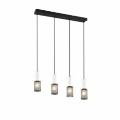 Luminaires Trio Suspensions|Suspension Trio TOSH Noir, 4 lumières