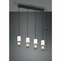 Luminaires Trio Suspensions|Suspension Trio TOSH Noir, 4 lumières