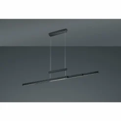 Luminaires Trio Éclairage Led|Suspension Trio Trajan LED Noir, 3 lumières