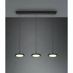 Luminaires Trio Éclairage Led|Suspension Trio Tray LED Noir, 3 lumières