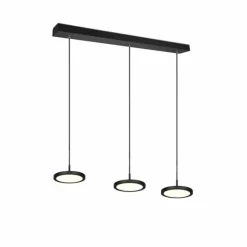 Luminaires Trio Éclairage Led|Suspension Trio Tray LED Noir, 3 lumières