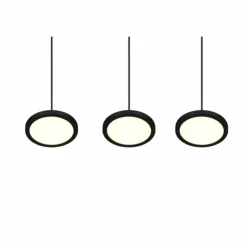 Luminaires Trio Éclairage Led|Suspension Trio Tray LED Noir, 3 lumières