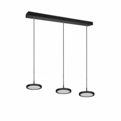Luminaires Trio Éclairage Led|Suspension Trio Tray LED Noir, 3 lumières
