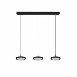 Luminaires Trio Éclairage Led|Suspension Trio Tray LED Noir, 3 lumières