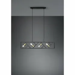 Luminaires Trio Suspensions|Suspension Trio-Leuchten Bela Noir, 4 lumières