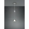 Luminaires Trio Éclairage Led|Suspension Trio-Leuchten Franklin LED Nickel mat, 1 lumière