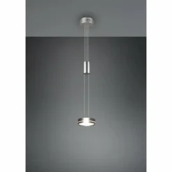 Luminaires Trio Éclairage Led|Suspension Trio-Leuchten Franklin LED Nickel mat, 1 lumière