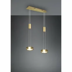 Luminaires Trio Éclairage Led|Suspension Trio-Leuchten Franklin LED Laiton, 2 lumières