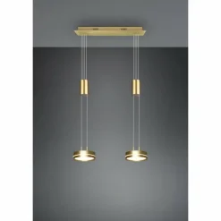 Luminaires Trio Éclairage Led|Suspension Trio-Leuchten Franklin LED Laiton, 2 lumières