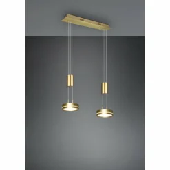 Luminaires Trio Éclairage Led|Suspension Trio-Leuchten Franklin LED Laiton, 2 lumières