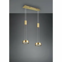 Luminaires Trio Éclairage Led|Suspension Trio-Leuchten Franklin LED Laiton, 2 lumières