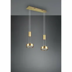 Luminaires Trio Éclairage Led|Suspension Trio-Leuchten Franklin LED Laiton, 2 lumières