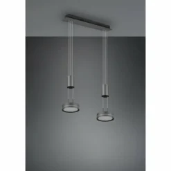 Luminaires Trio Éclairage Led|Suspension Trio-Leuchten Franklin LED Anthracite, 2 lumières