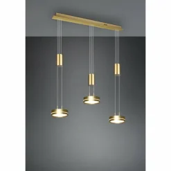 Luminaires Trio Éclairage Led|Suspension Trio-Leuchten Franklin LED Laiton, 3 lumières