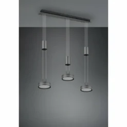 Luminaires Trio Éclairage Led|Suspension Trio-Leuchten Franklin LED Anthracite, 3 lumières