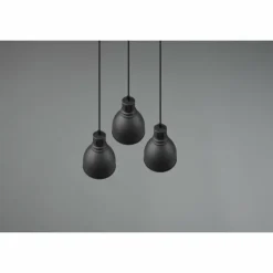 Luminaires Trio Suspensions|Suspension Trio-Leuchten Henley Noir, 3 lumières