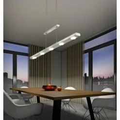 Luminaires Trio Suspensions|Suspension Trio-Leuchten Lacal LED Nickel mat, 7 lumières
