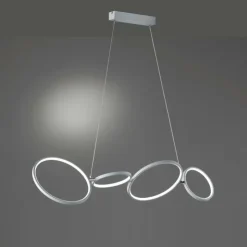 Luminaires Trio Suspensions|Suspension Trio-Leuchten Rondo LED Argenté, 1 lumière
