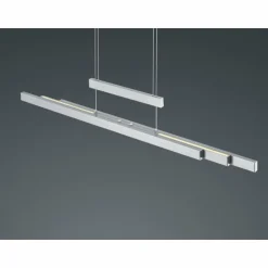 Luminaires Trio Éclairage Led|Suspension Trio-Leuchten Trajan LED Nickel mat, 3 lumières
