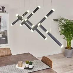hofstein Éclairage Led|Suspension Térou LED Anthracite, 6 lumières