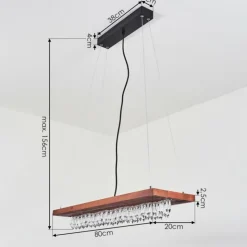 hofstein Suspensions|Suspension Versoix LED Chrome, Noir, 1 lumière