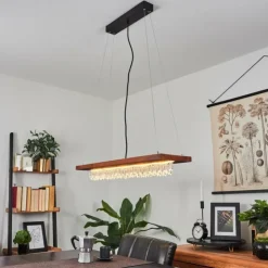 hofstein Suspensions|Suspension Versoix LED Chrome, Noir, 1 lumière