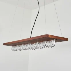 hofstein Suspensions|Suspension Versoix LED Chrome, Noir, 1 lumière