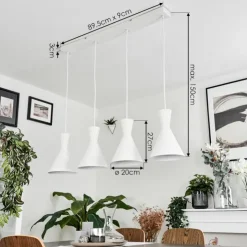 hofstein Suspensions|Suspension Vijes Blanc, 4 lumières