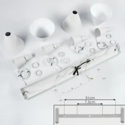 hofstein Suspensions|Suspension Vijes Blanc, 4 lumières