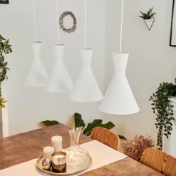hofstein Suspensions|Suspension Vijes Blanc, 4 lumières