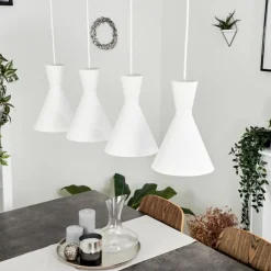 hofstein Suspensions|Suspension Vijes Blanc, 4 lumières