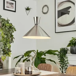 hofstein Suspensions|Suspension Vijes Nickel mat, 1 lumière