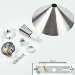 hofstein Suspensions|Suspension Vijes Nickel mat, 1 lumière