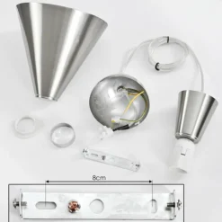 hofstein Suspensions|Suspension Vijes Nickel mat, 1 lumière