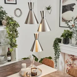 hofstein Suspensions|Suspension Vijes Nickel mat, 3 lumières