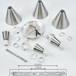 hofstein Suspensions|Suspension Vijes Nickel mat, 3 lumières