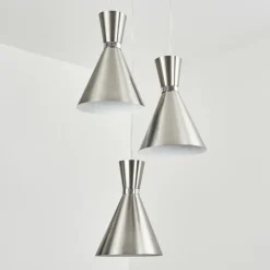 hofstein Suspensions|Suspension Vijes Nickel mat, 3 lumières