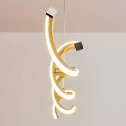 hofstein Éclairage Led|Suspension Wellington LED Acier inoxydable, 2 lumières