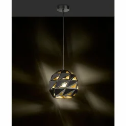 Luminaires Wofi Suspensions|Suspension Wofi-Leuchten JUBA Noir, 1 lumière