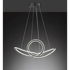Luminaires Wofi Éclairage Led|Suspension Wofi-Leuchten MADISON LED Noir, 1 lumière, Télécommandes