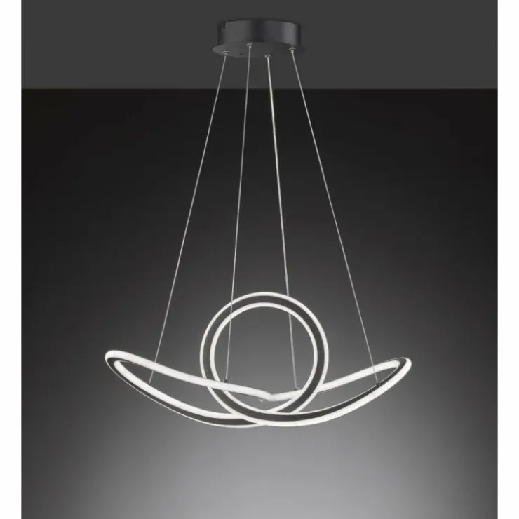 Luminaires Wofi Éclairage Led|Suspension Wofi-Leuchten MADISON LED Noir, 1 lumière, Télécommandes