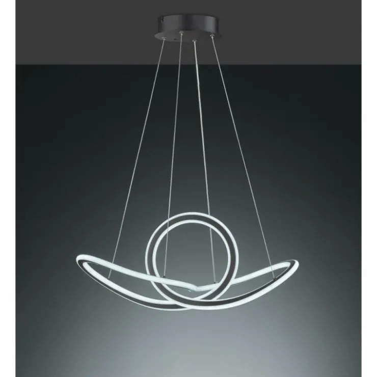 Luminaires Wofi Éclairage Led|Suspension Wofi-Leuchten MADISON LED Noir, 1 lumière, Télécommandes