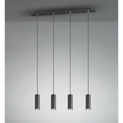 Luminaires Trio Suspensions|Suspension Zuoz Noir, 4 lumières