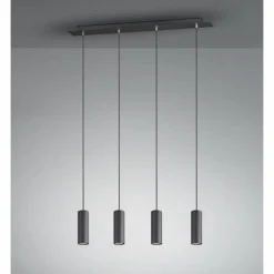 Luminaires Trio Suspensions|Suspension Zuoz Noir, 4 lumières