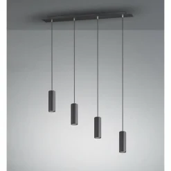 Luminaires Trio Suspensions|Suspension Zuoz Noir, 4 lumières