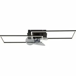 Tatjana Ventilateur de plafond lumineux Luminaires Globo Lighting LED Noir, 1 lumière, Télécommandes